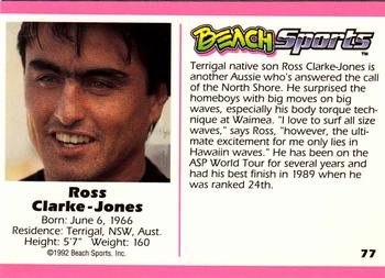 1992 Beach Sports #77 Ross Clarke-Jones Back
